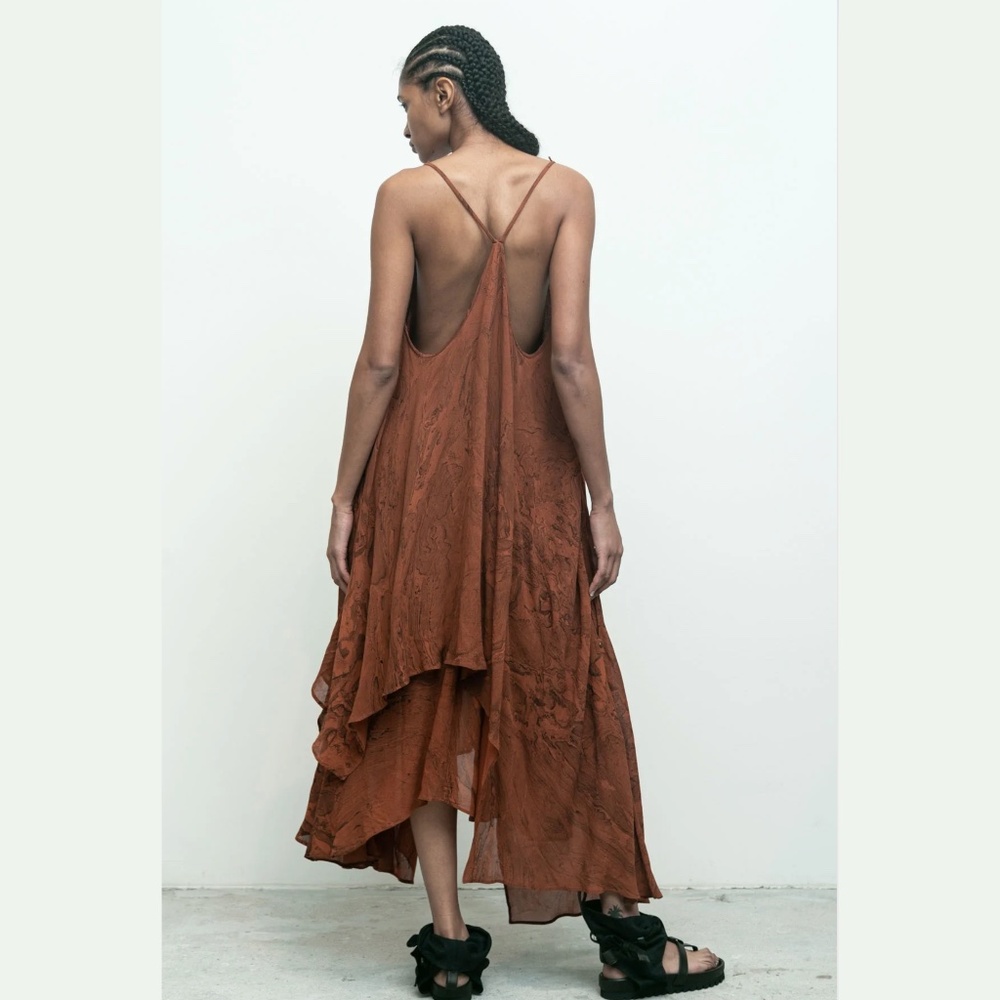 NWT Nicholas K Cosmos Dress in Cinnamon/black size M (will fit L)